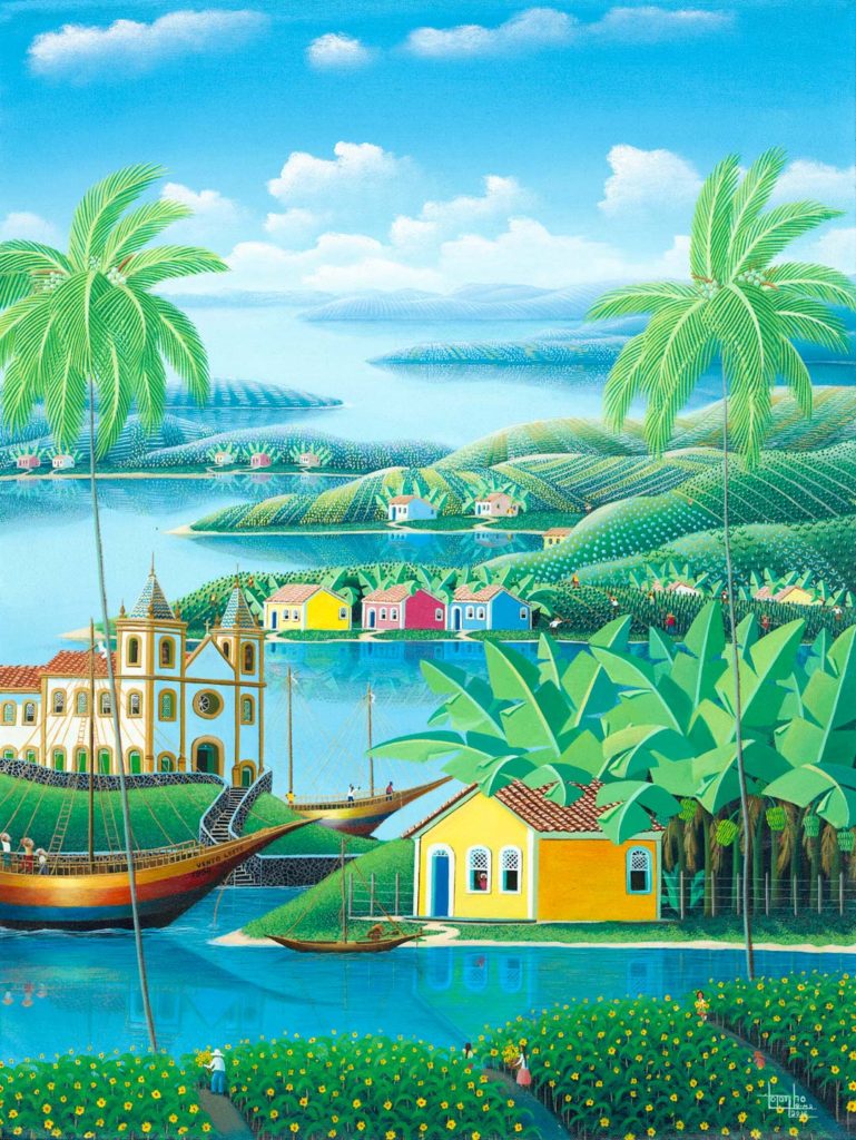 fine-art print Brazilian landscape with palm and banana trees by Totonho